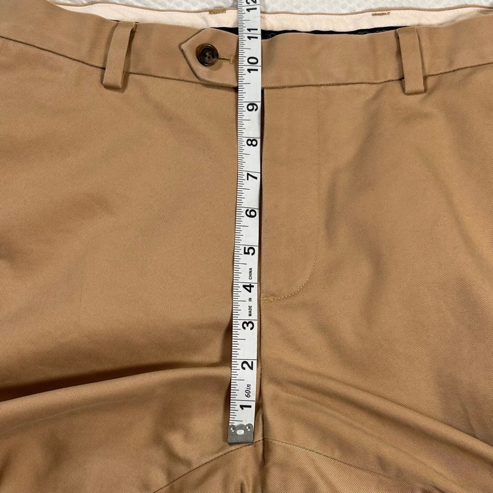 Brooks Brothers Milano Advantage Chino Mens 32x29 Khaki Tan Slim Fit Pants - Picture 5 of 9